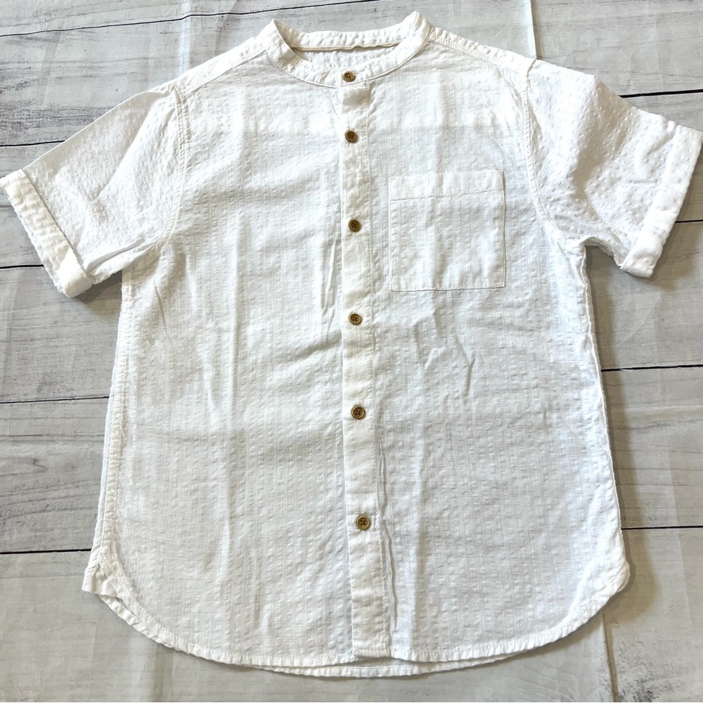 Zara Textured White Shirt